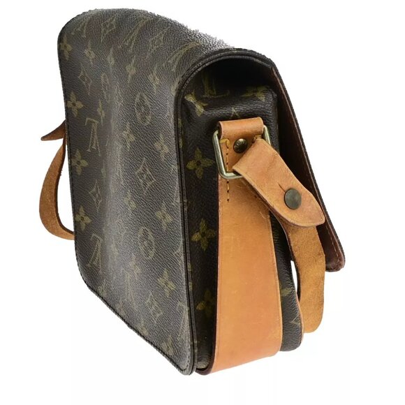 LOUIS VUITTON Cartouchiere MM Shoulder Bag Monogram Leather Brown M51253 32YF045 - Picture 16 of 16